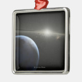 Kunstenaars concept van een astroïde gordel Foto Metalen Ornament (Links)