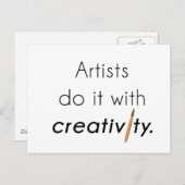 Kunstenaars doen dat met creativiteit briefkaart (Voorkant / Achterkant)