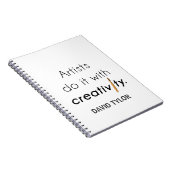 Kunstenaars doen dat met creativiteit notitieboek (Rechterzijde)