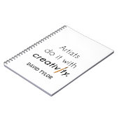 Kunstenaars doen dat met creativiteit notitieboek (Linkerzijde)