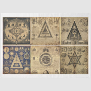 Kunstenaars en ambachtslieden Mystic Occult Witchy Tissuepapier