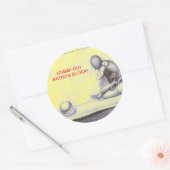 Kunstenaars en creatieve mensen dromen van het blo ronde sticker (Envelop)