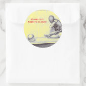 Kunstenaars en creatieve mensen dromen van het blo ronde sticker (Tas)