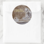 Kunstenaars en creatieve mensen dromen van het blo ronde sticker (Tas)
