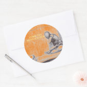 Kunstenaars en creatieve mensen dromen van het blo ronde sticker (Envelop)