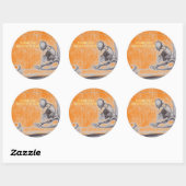 Kunstenaars en creatieve mensen dromen van het blo ronde sticker (Vel)