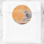 Kunstenaars en creatieve mensen dromen van het blo ronde sticker (Tas)