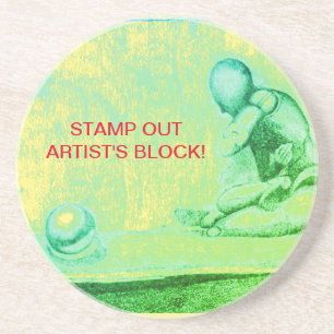 Kunstenaars en creatieve mensen dromen van het blo zandsteen onderzetter