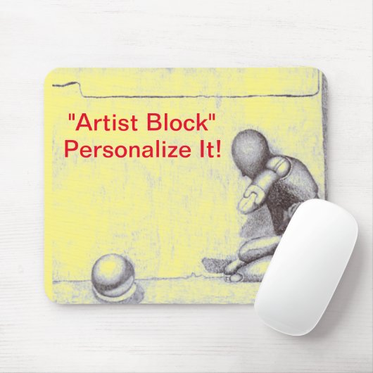 Kunstenaars en creatieve mensen droomden het blok muismat (Met muis)