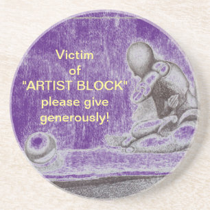 Kunstenaars en creatieve mensen droomden het blok  zandsteen onderzetter