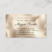 Kunstenaars, foto's, gouden Visitekaartje (Achterkant)