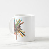 Kunstenaars gekleurde oliepencils koffiemok (Voorkant links)