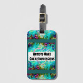 Kunstenaars maken grote indruk bagagelabel (Voorkant (verticaal))