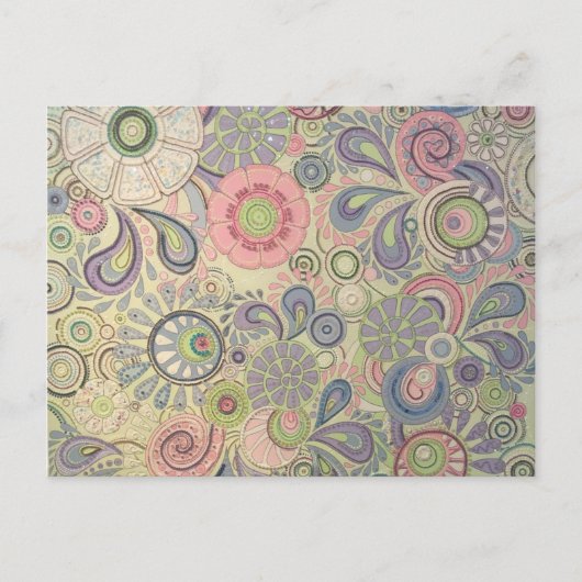 Kunstenaars maken kunst op een briefkaart (in drom (Voorkant)