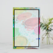 Kunstenaars met meerkleurige Waterverf verf palet Briefpapier (Staand voorkant)