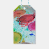 Kunstenaars met meerkleurige Waterverf verf palet Cadeaulabel (Achterkant)