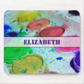 Kunstenaars met meerkleurige Waterverf verf palet Muismat (Voorkant)