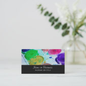 Kunstenaars met meerkleurige Waterverf verf palet Visitekaartje (Staand voorkant)