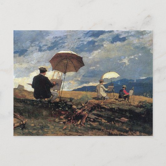 Kunstenaars schetsen Witte Bergen Winslow Homer Briefkaart (Voorkant)
