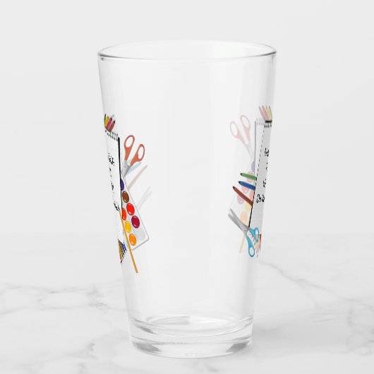 Kunstenaars schilderen water glas (Links)