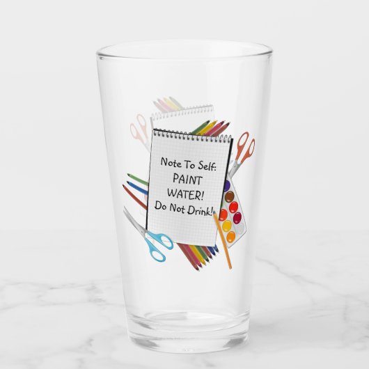 Kunstenaars schilderen water glas (Voorkant)