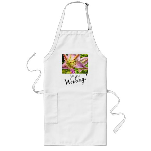 Kunstenaar's schort met Stargazer Lily Artwork (Voorkant)
