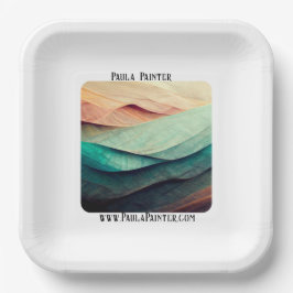 Kunstenaars Show Receptie Marketing Papieren Bordje