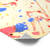 Kunstenaars Spat Splash Achtergrond Poster (Hoek)