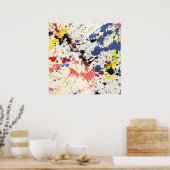 Kunstenaars Spat Splash Achtergrond Poster (Keuken)