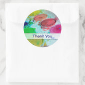 Kunstenaars Waterverf Verf Palet Dank u Ronde Sticker (Tas)