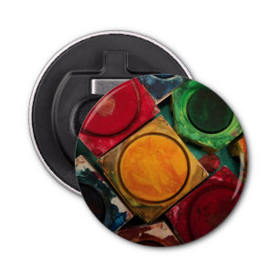 Kunstenaars Waterverf Verf Vakje Palet Button Flesopener