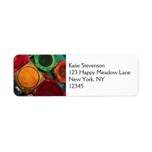 Kunstenaars Waterverf Verf Vakje Palet Etiket (Voorkant)