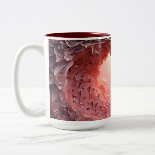 Kunstenaarschap in je hand: de 3D Butterfly Coffee Tweekleurige Koffiemok (Links)