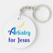 Kunstenaarschap voor Jesus Sleutelhanger (Achterkant)