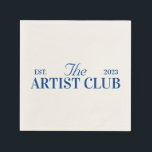 Kunstenaarsclub themafeest servet<br><div class="desc">Verhoog uw artistieke bijeenkomsten met onze Artist Club Cocktail servetten! Deze stijlvolle en creatieve servetten zijn de perfecte aanvulling op uw kunstzinnige feestje en voegen een vleugje verfijning en artistieke flair toe aan uw tafelsetting. Ontworpen met artistieke elementen, zoals penseelstreken, kleurrijke paletten of schetsen, belichamen onze cocktailservetten de geest van...</div>