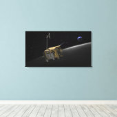 Kunstenaarsconcept van de Maanverkenning Orbi 4 Canvas Afdruk (Insitu (Houten vloer))