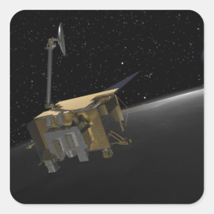 Kunstenaarsconcept van de Maanverkenning Orbi 4 Vierkante Sticker