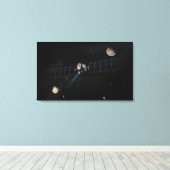 Kunstenaarsconcept van het Dawn spacecraft in orbi Canvas Afdruk (Insitu (Houten vloer))