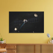 Kunstenaarsconcept van het Dawn spacecraft in orbi Canvas Afdruk (Insitu (Woonkamer))