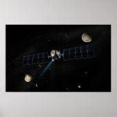 Kunstenaarsconcept van het Dawn spacecraft in orbi Poster (Voorkant)