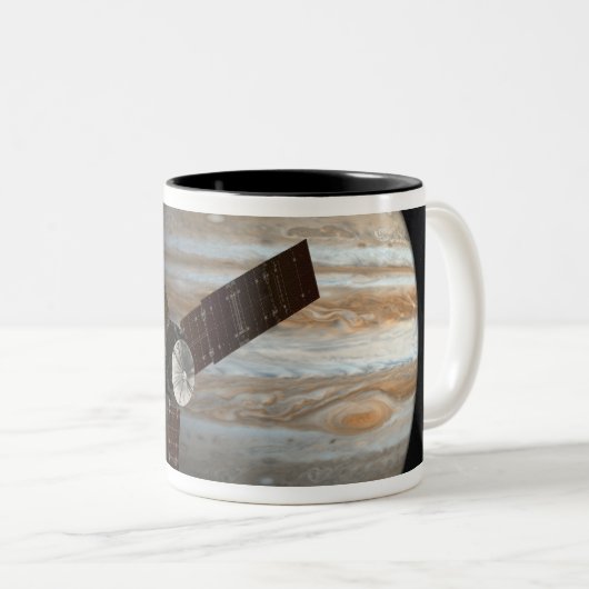 Kunstenaarsconcept van het Juno-ruimtevaartuig Tweekleurige Koffiemok (Voorkant rechts)