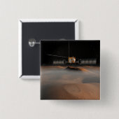 Kunstenaarsconcept van het Mars Express-ruimtevaar Vierkante Button 5,1 Cm (Voorkant /achterkant)