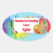 Kunstenaarsfeest Dank u Sticker (Voorkant)