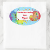 Kunstenaarsfeest Dank u Sticker (Tas)