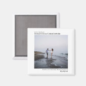 Kunstenaarsminimalistische moderne bruiloft Bewaar Magneet (Voorkant / Achterkant)