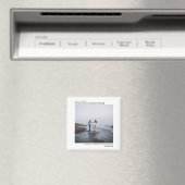 Kunstenaarsminimalistische moderne bruiloft Bewaar Magneet (Insitu (Vaatwasser))