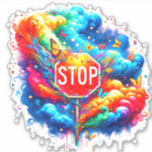 Kunstenaarstopteken Sticker (Voorkant)