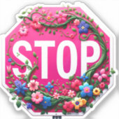 Kunstenaarstopteken Sticker (Voorkant)