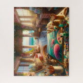 Kunstenaarstudio aan zee door de Oceaan Legpuzzel (Verticaal)