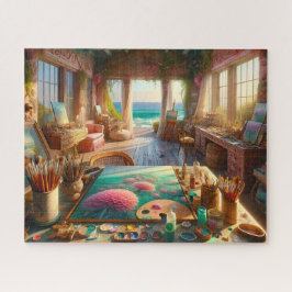 Kunstenaarstudio aan zee door de Oceaan Legpuzzel